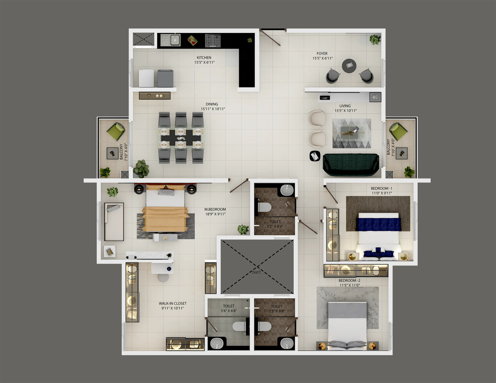 2 BHK Duplex